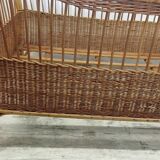Vintage rattan children's bed