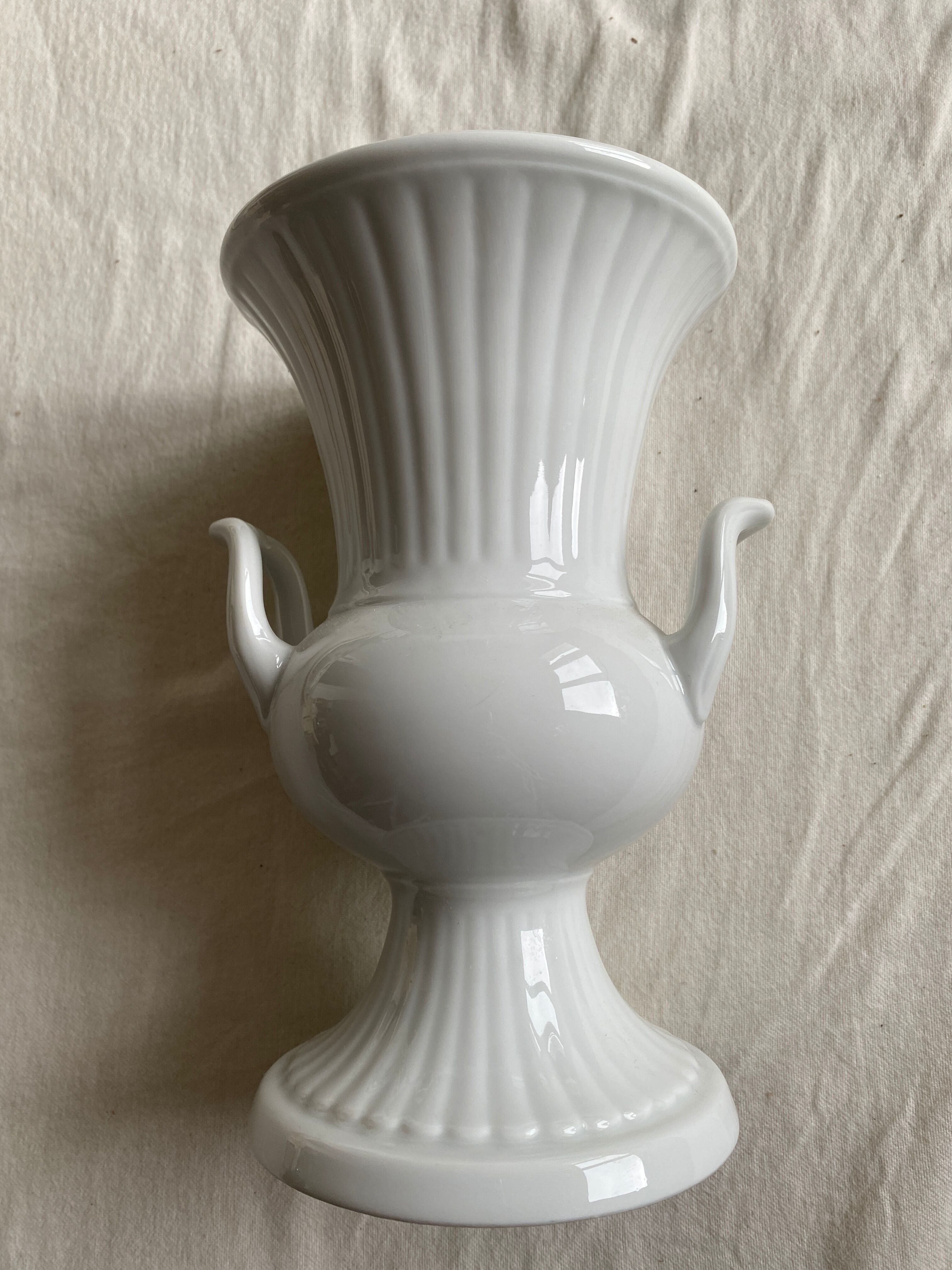 Vintage porcelain amphora vase