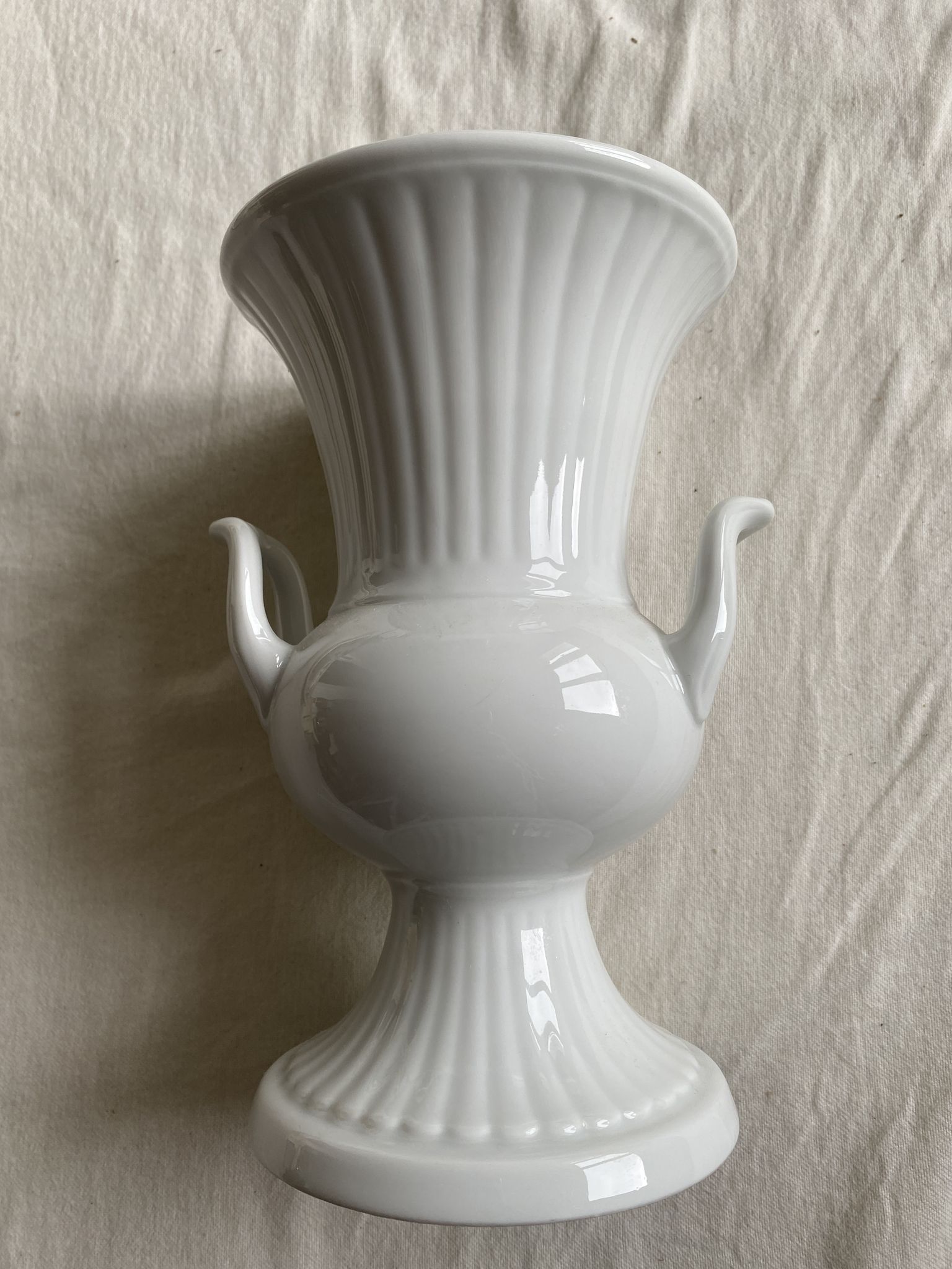 Vintage porcelain amphora vase
