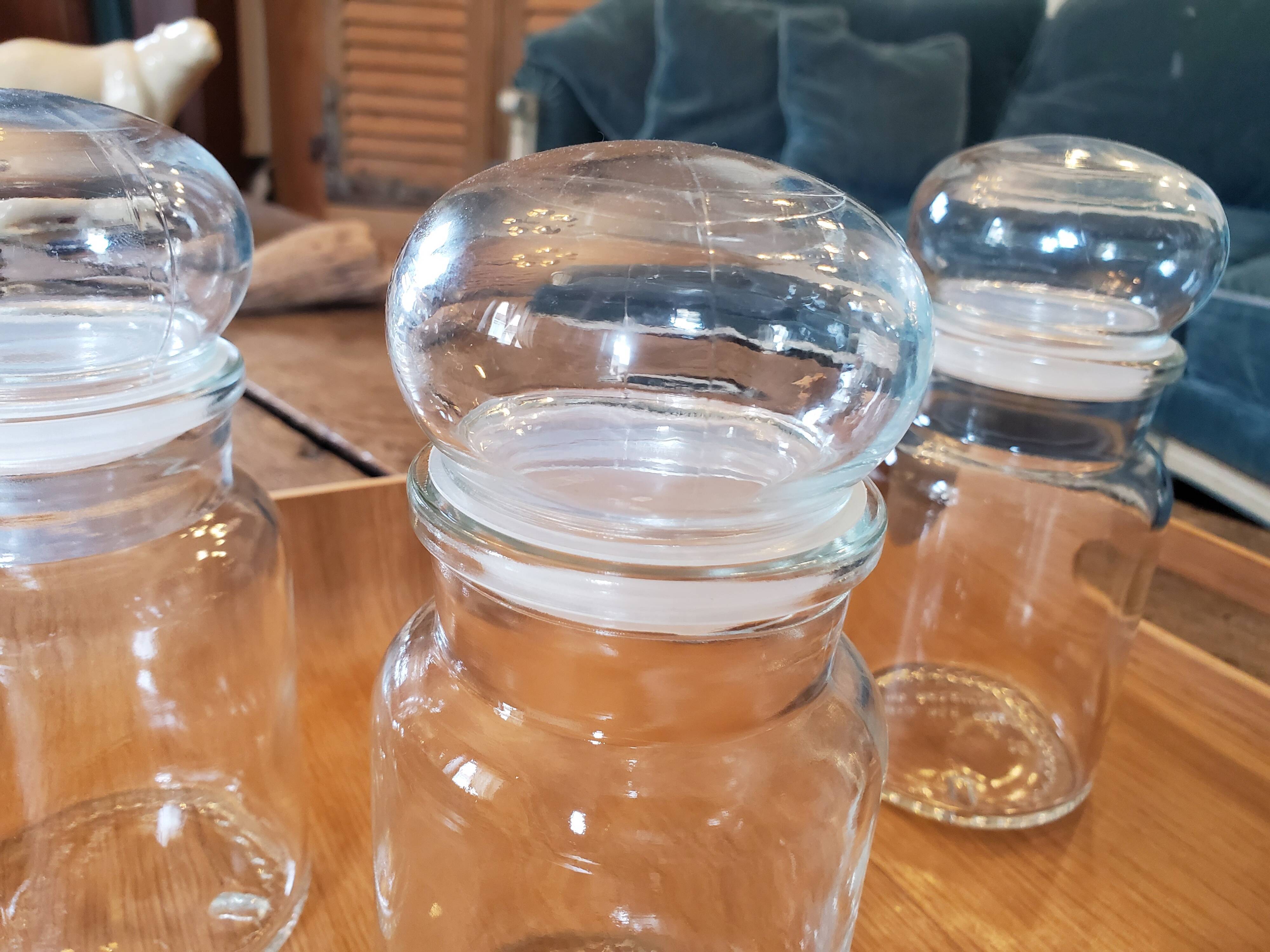 3 glass jars Belgium