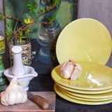 Six vintage Czech ceramic dessert plates