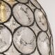 Iron and clear glass pendant from Limburg, Germany, 1960s.