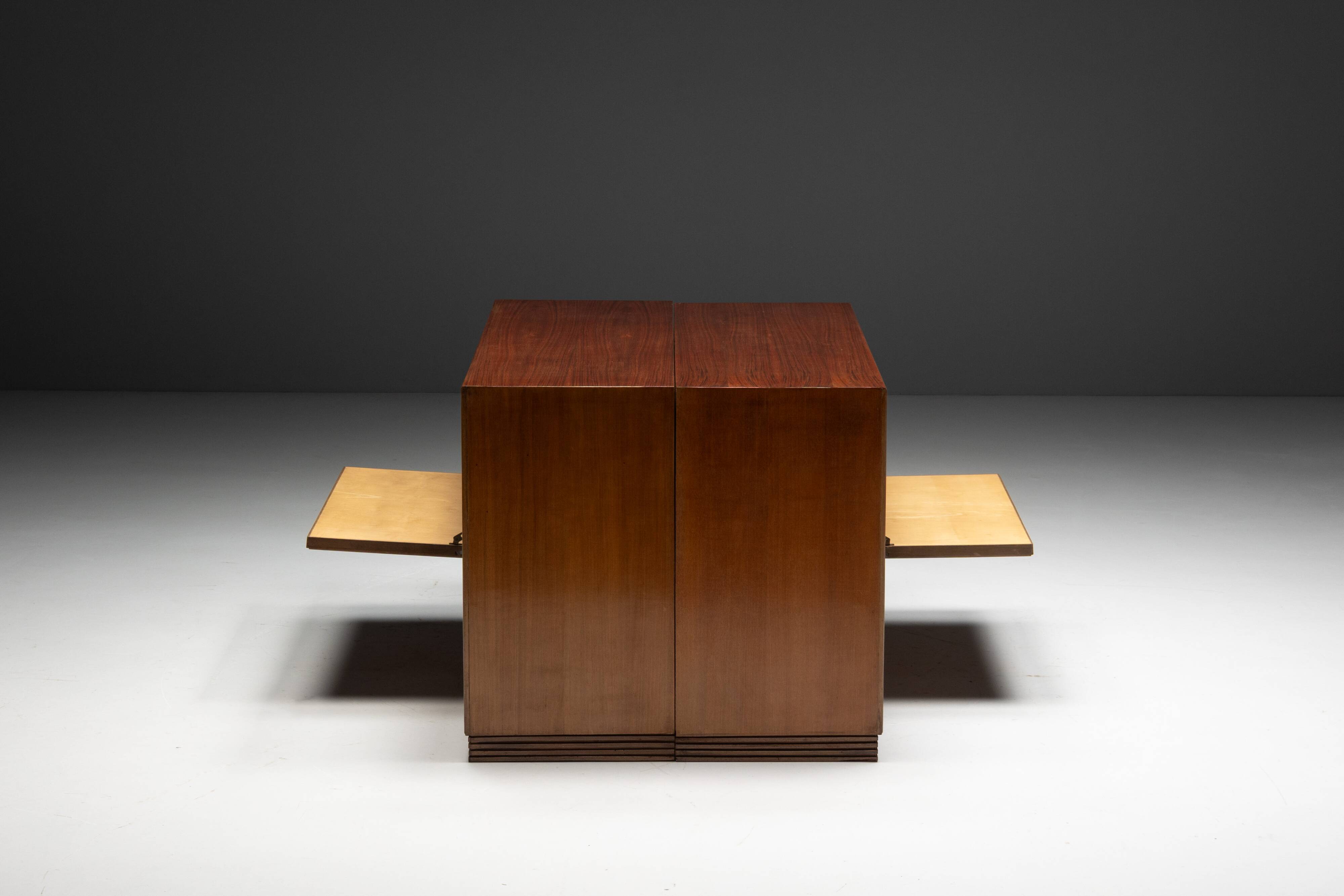 Modernist slatted credenza, Italy, 1960s