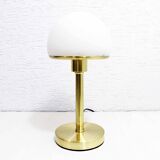 Brass and opaline glass table lamp 1980