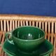 Lot of 6 cups and under green ceramic cups