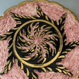 Large dish decorated with hand-signed rose gold