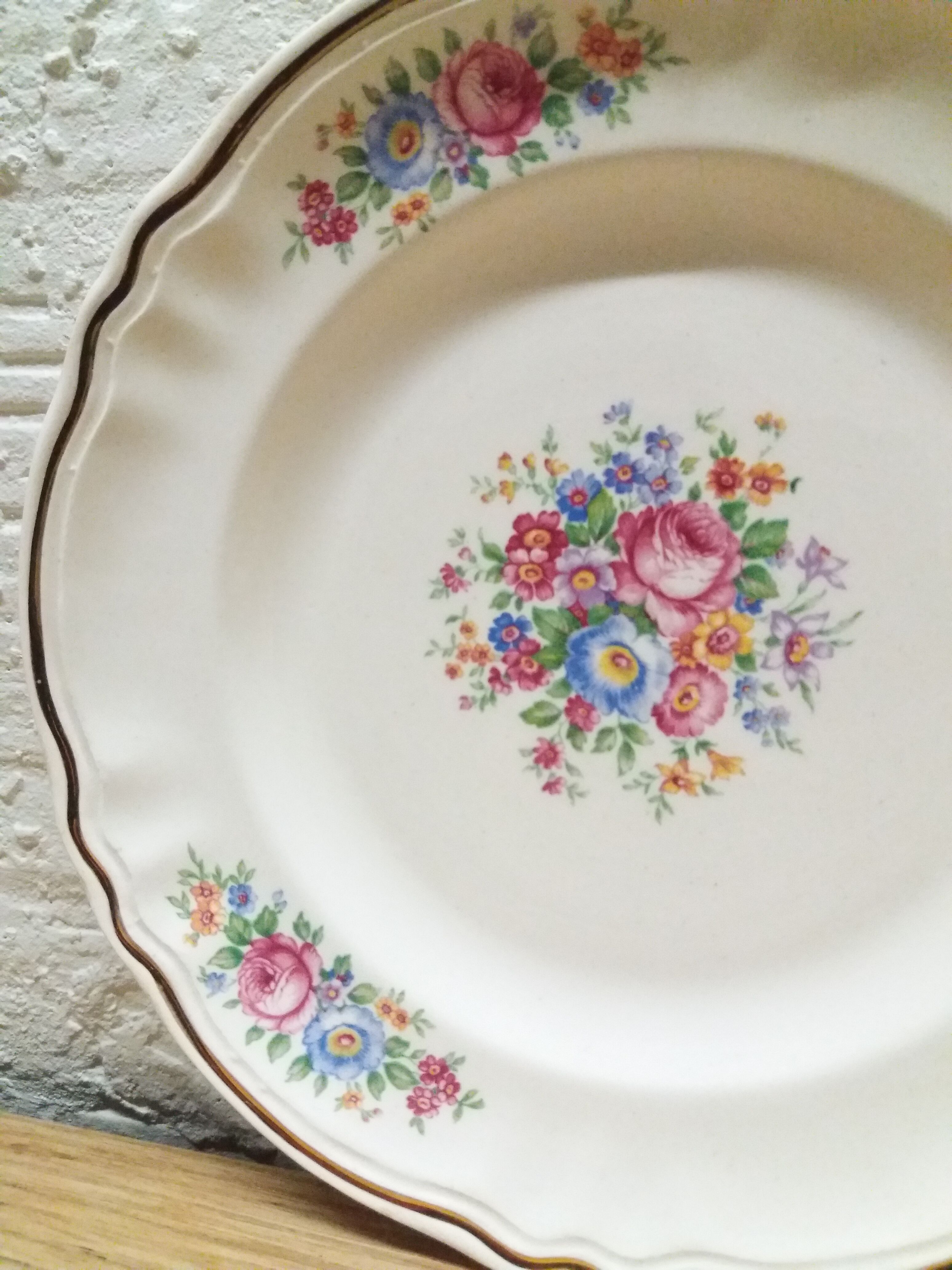 Set 6 flower dessert plates