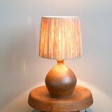 Sandstone ball lamp, raffia day sores, 60s