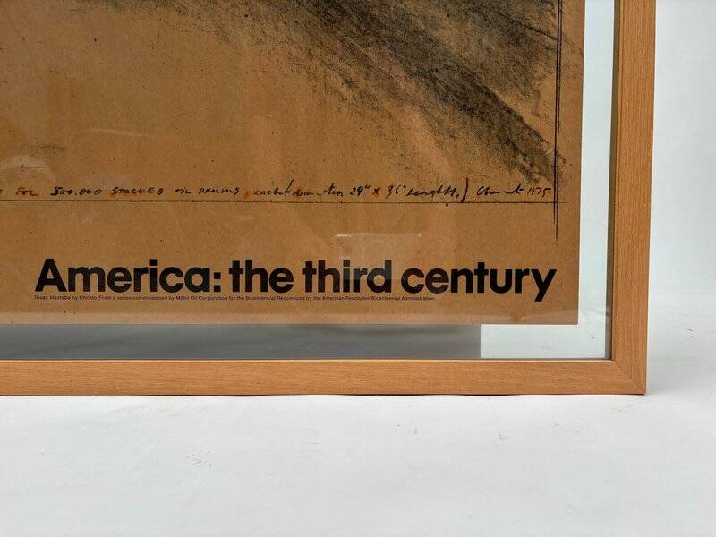 Christo & Jeanne-Claude, Texas Mastaba / America: The Third Century, 1975, Paper, Framed