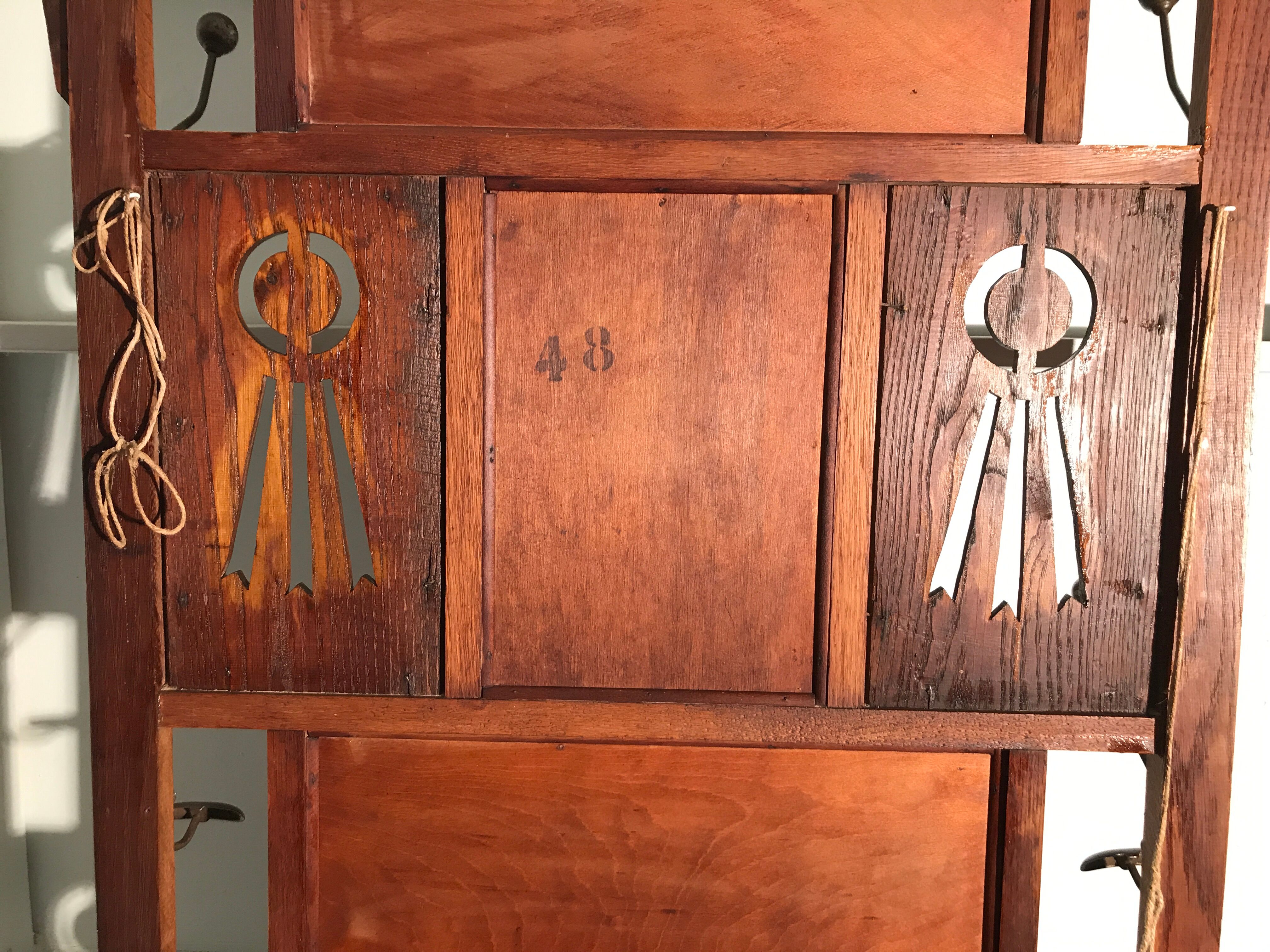 Vintage wardrobe coat rack