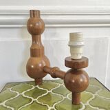 Vintage wooden wall lamp