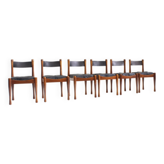 Chaises de salle à manger italiennes vintage Bernini par Silvio Coppola, lot de 6