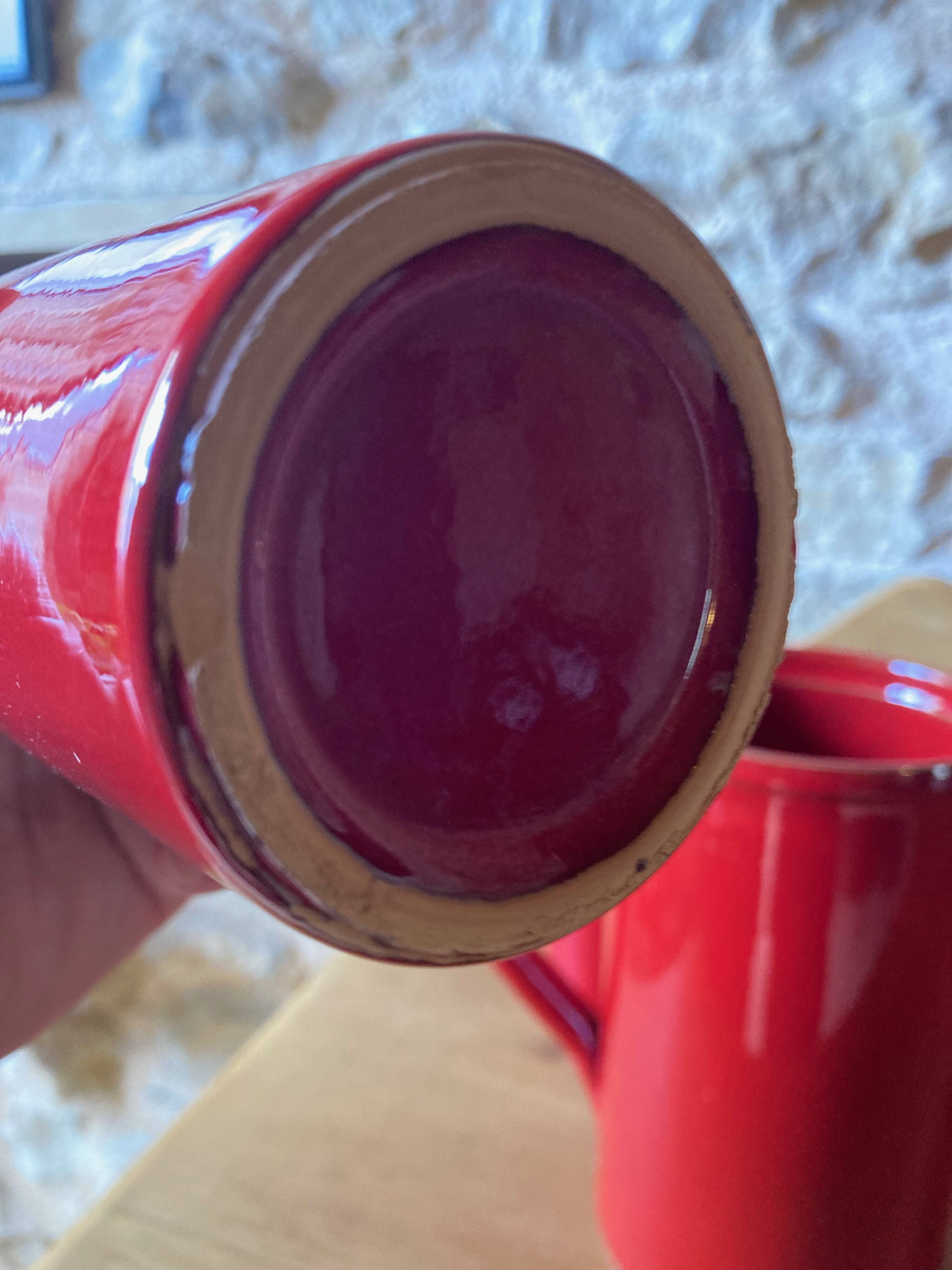 Enameled stoneware orangeade service