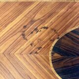 Wooden drop-leaf secretary in Louis XV style – Floral decoration