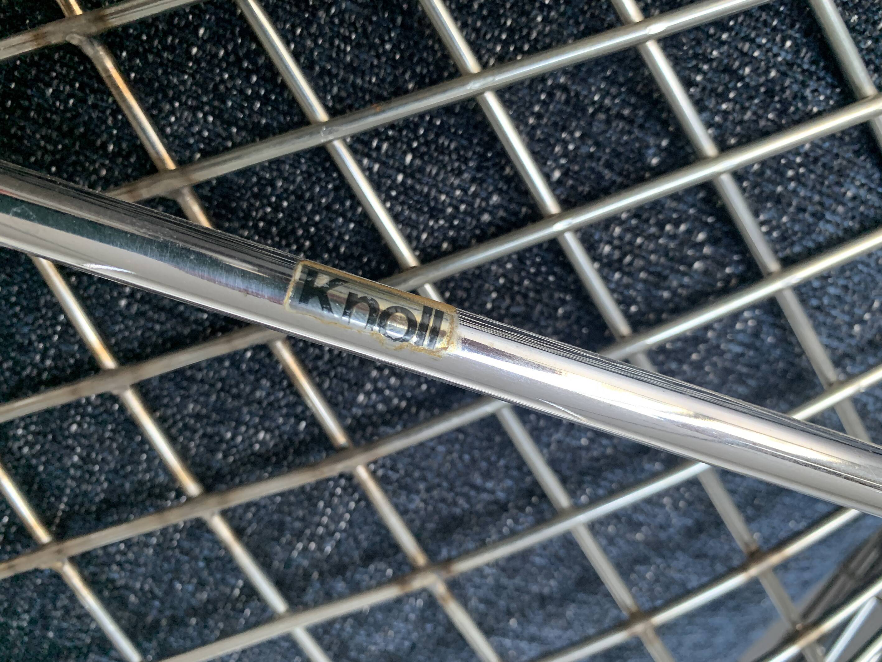 Fauteuil Diamond 421 Chrome Harry Bertoia pour Knoll International, 1970-80