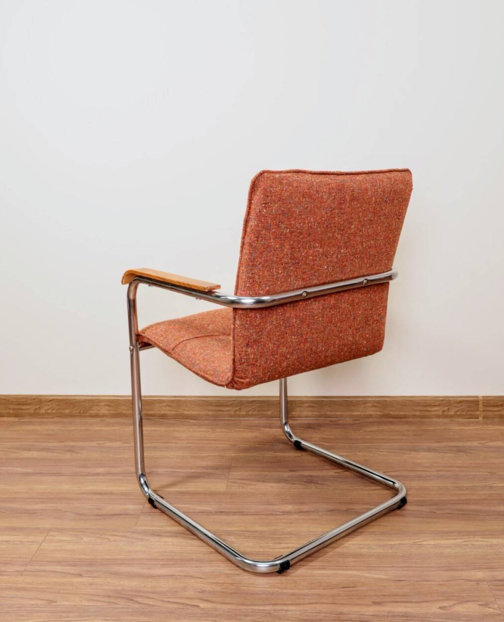 Bauhaus desk chair chrome granola 1970
