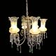 French-style silver chandelier with Swarovski crystal pendants, 1980