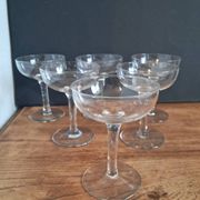 6 coupes à champagne en cristal neuves