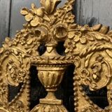 Miroir en bois sculpté doré XIXème siècle 37x91cm