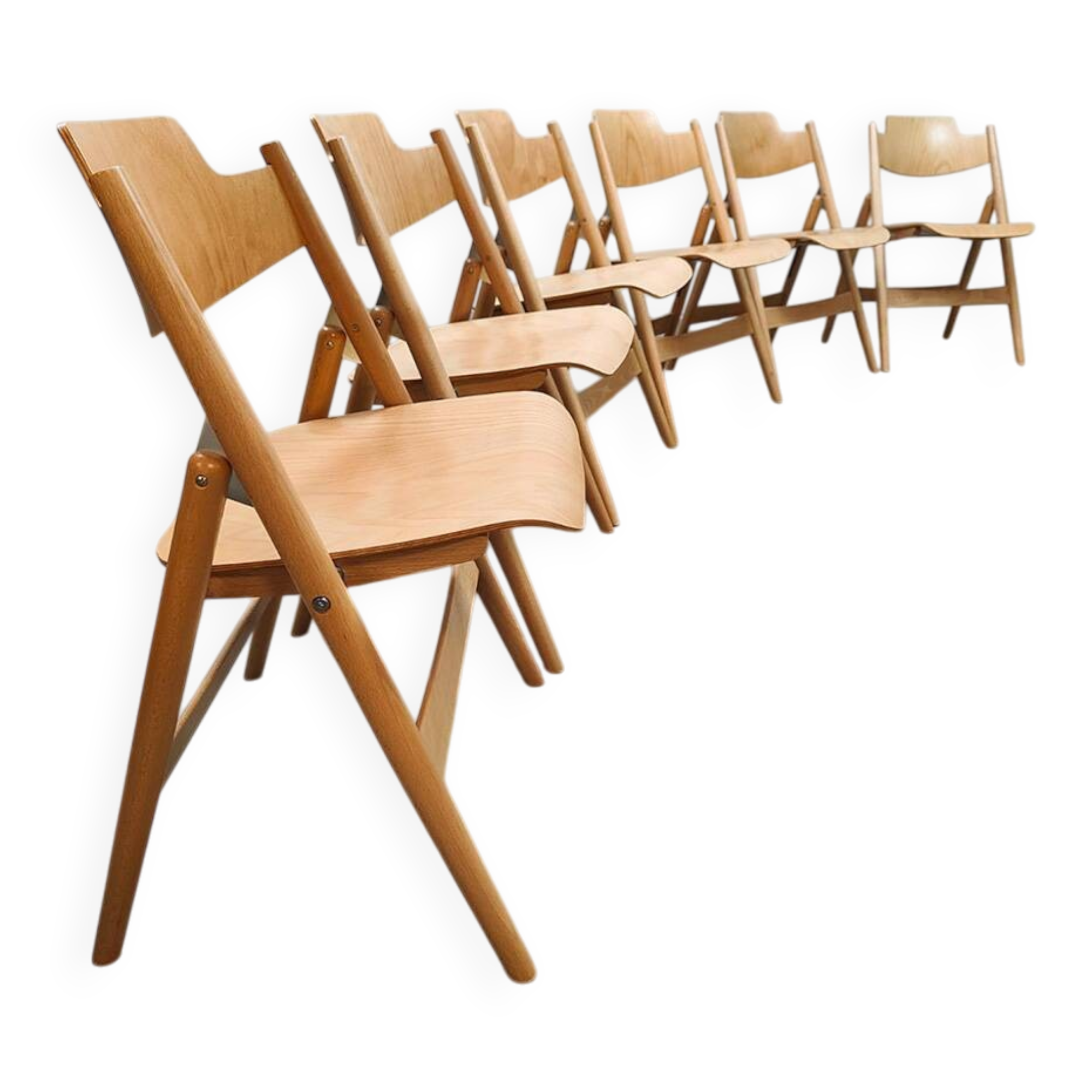 New design wooden folding chairs model SE18 Egon Eiermann