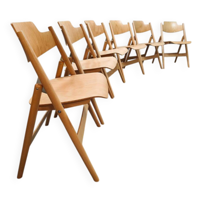 Chaises pliantes en bois de nouvelle conception modèle SE18 Egon Eiermann