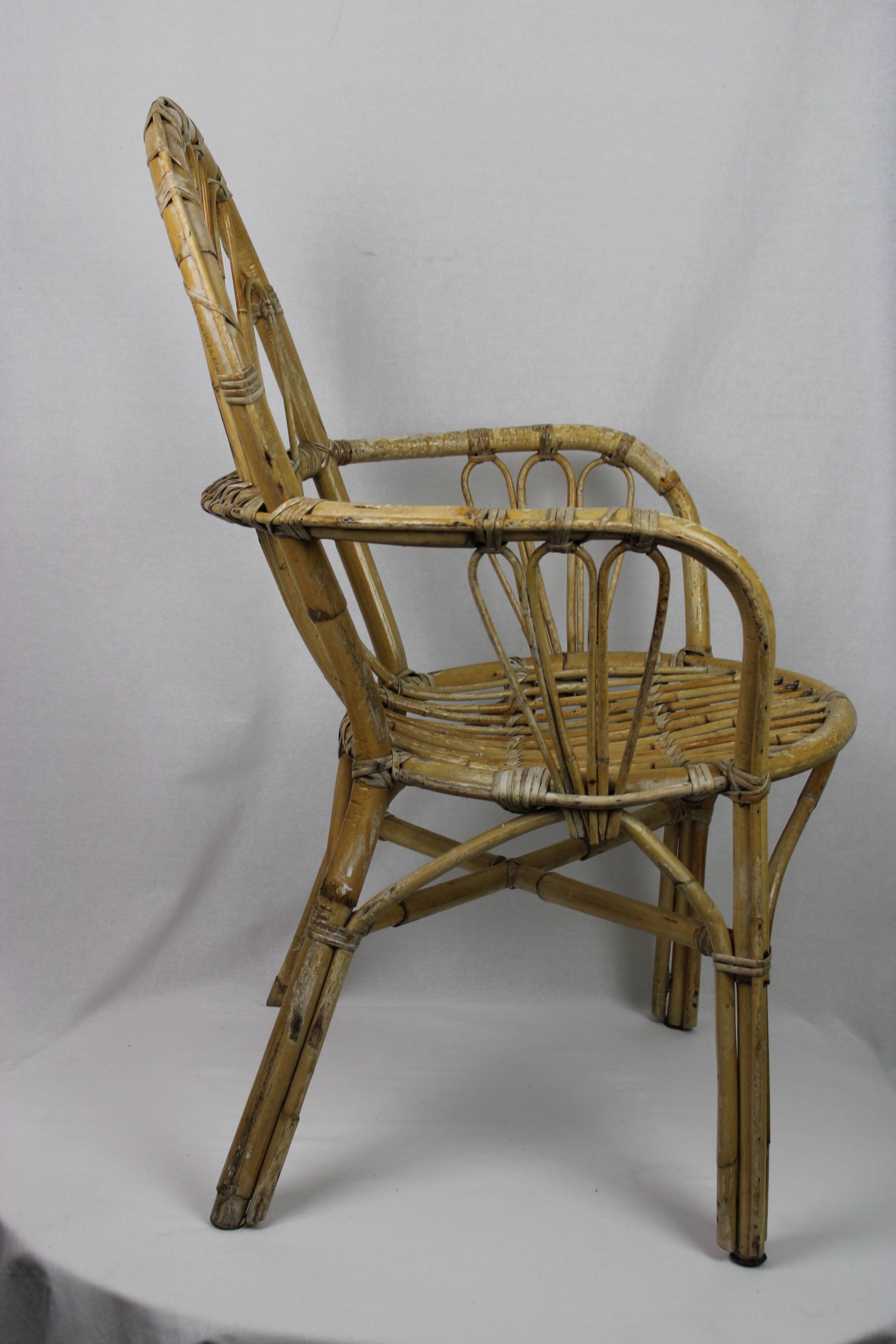 Rattan armchair
