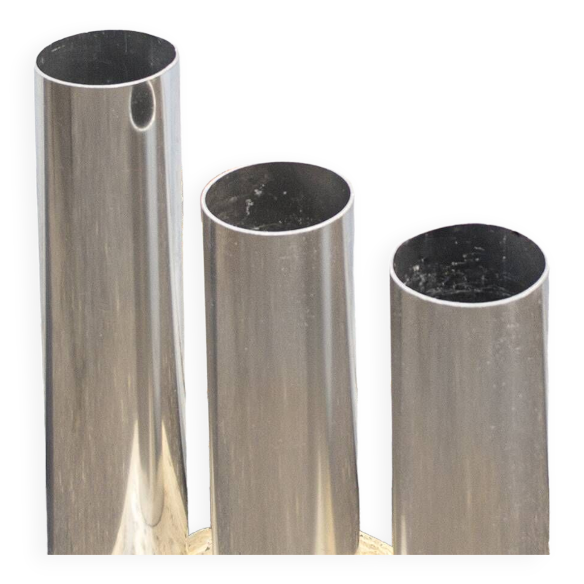 Porte-parapluie Travertin et aluminium Italie 1970