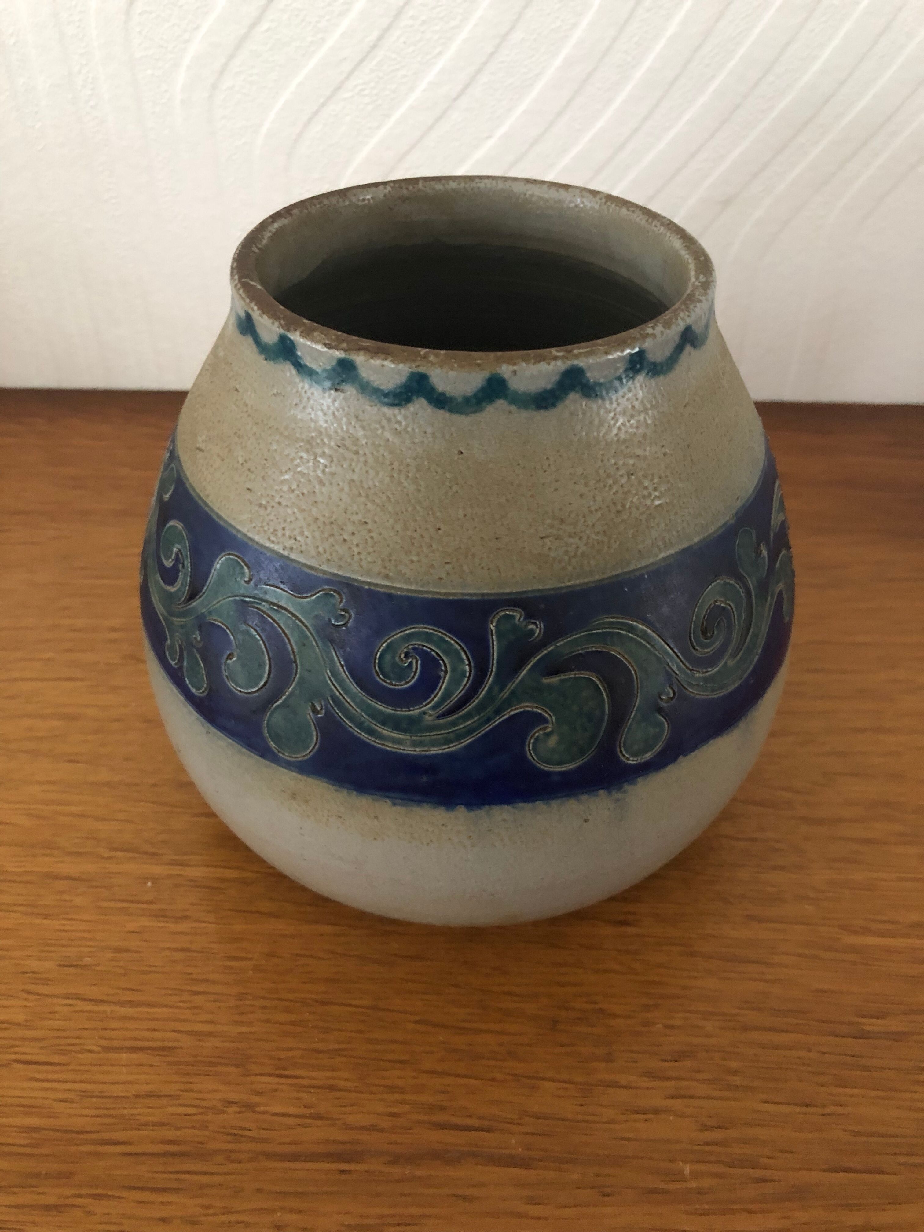 Pot vase en grès d’Alsace Wingerter Betschdorf