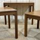 Suite of 3 teak pull-out tables from the 70s