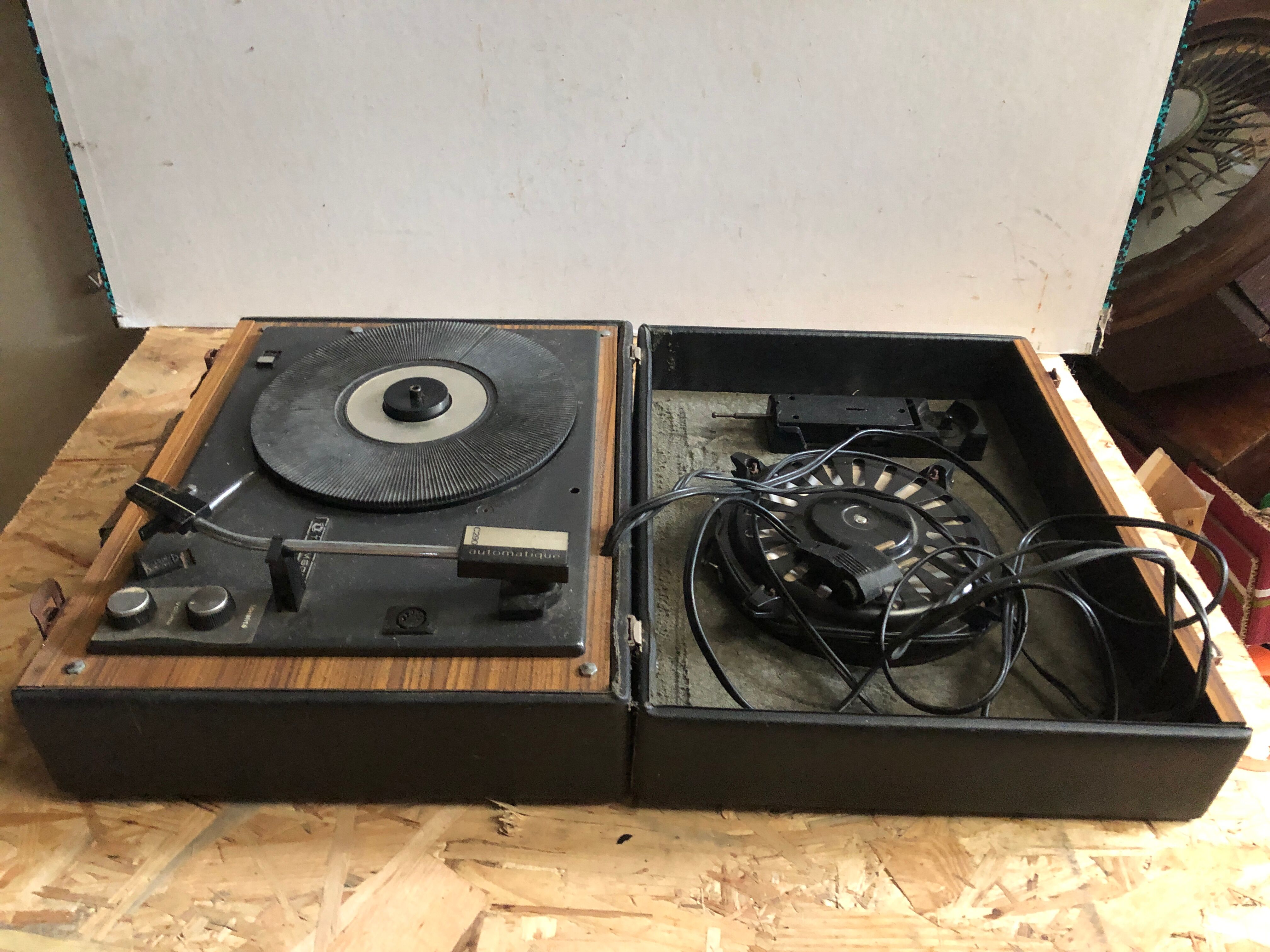 Old disc player thomson c290 automatic + speaker 70's vintage