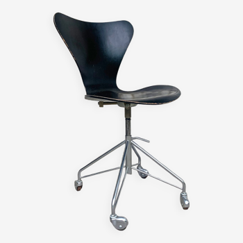 Chaise de bureau 3117, Arne Jacobsen pour Fritz Hansen, Danemark, vintage années 1960s