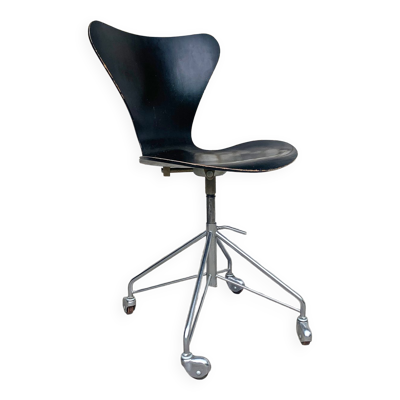 Chaise de bureau 3117, Arne Jacobsen pour Fritz Hansen, Danemark, vintage années 1960s