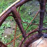 Wicker side table