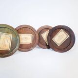 Mid-century set of 4 birch candlesticks by Carl Malmsten, Sweden, 1960s.