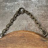 Antique hat rack/coat hook with beveled mirror