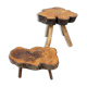 Brutalist Elm Coffee Table Set, 1960, Set of 2