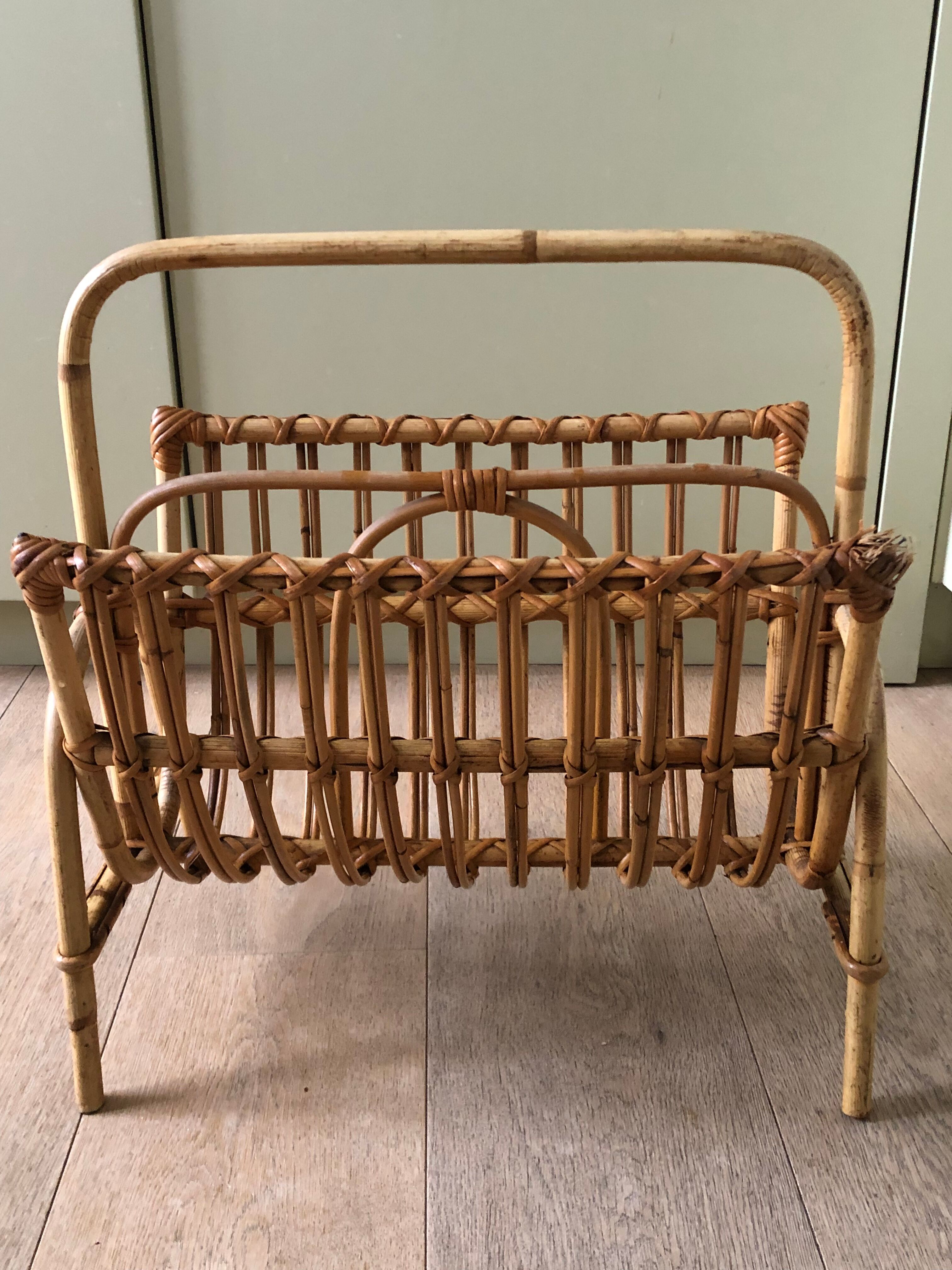 Rattan magazine door