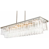 Rectangular “tronchi” murano glass chandelier