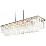 Rectangular “tronchi” murano glass chandelier