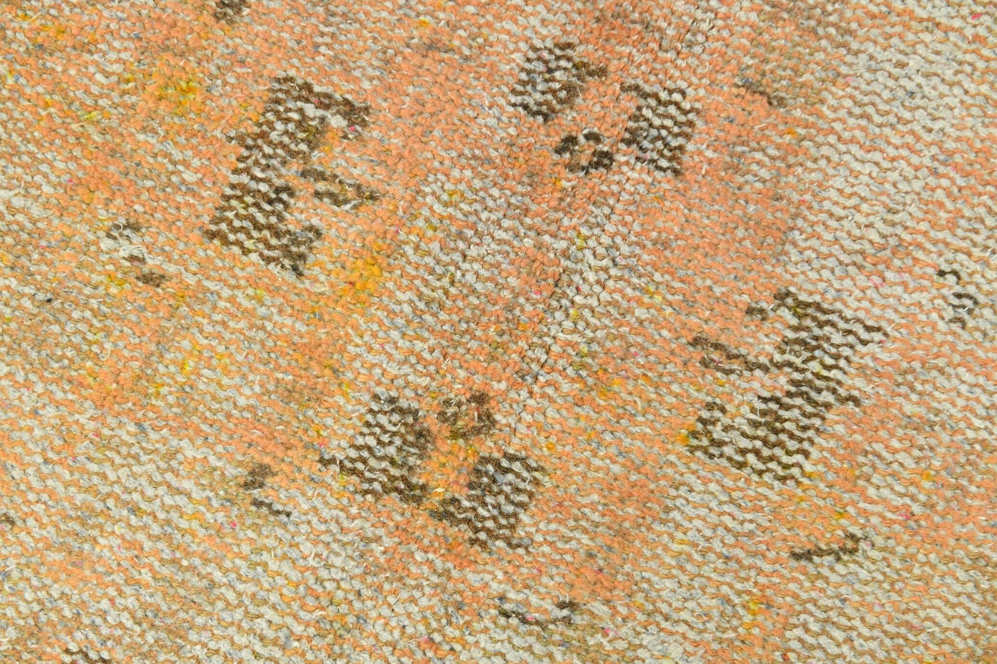 6x9 Shades Of Peach Orange Handmade Wool Oriental Turkish Rug, 180x286Cm