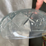 Crystal salad bowl chiseled like new