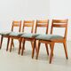 Jens Risom Set of 4 Model 666 Dining Chairs for Knoll U.S.A. 1940s
