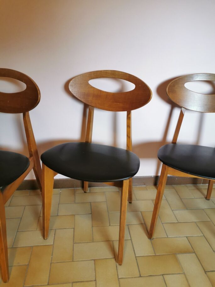 Lot de 4 chaises, années 70