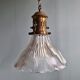 Pair of Holophane wall lamps in grooved glass, 1920s-30s
