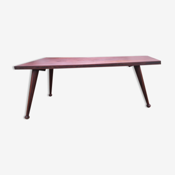 Table basse vintage et design scandinave en palissandre