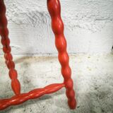 Turned wooden tripod stool