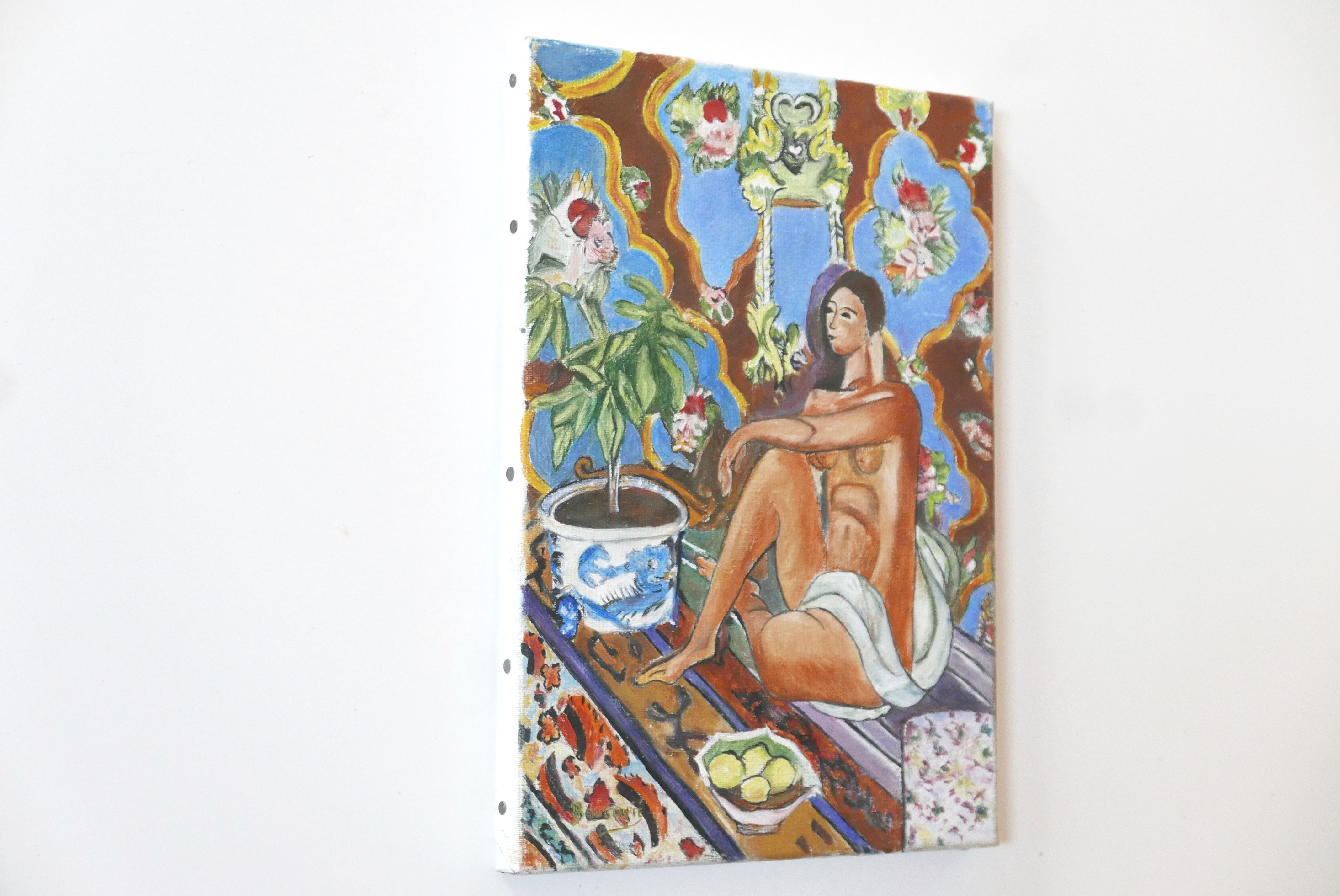Painting, odalisque women's painting, 90s