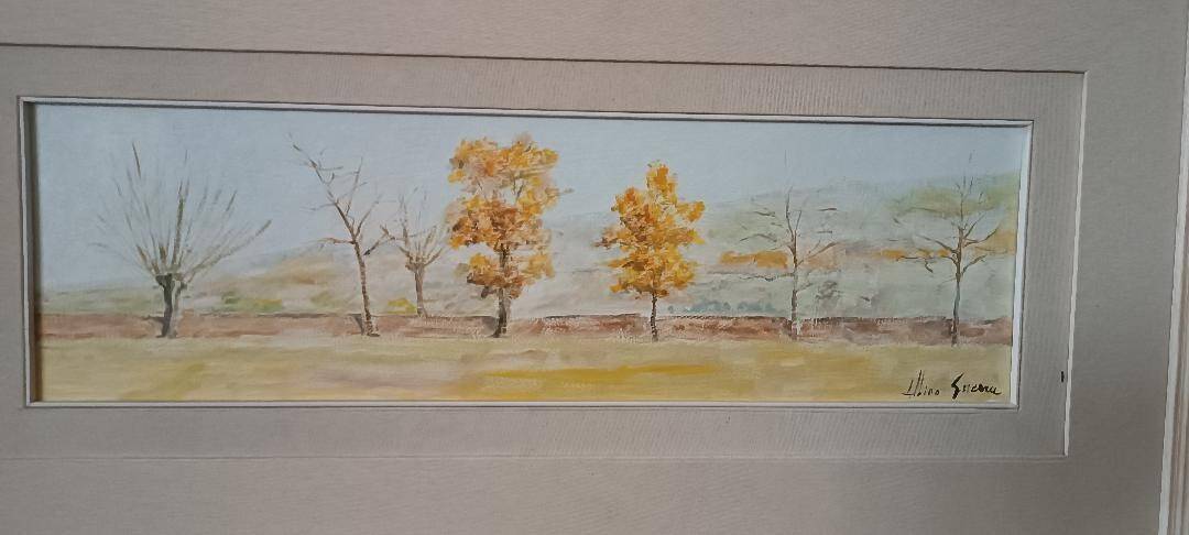 Landscape painting oil on panel