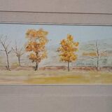 Landscape painting oil on panel