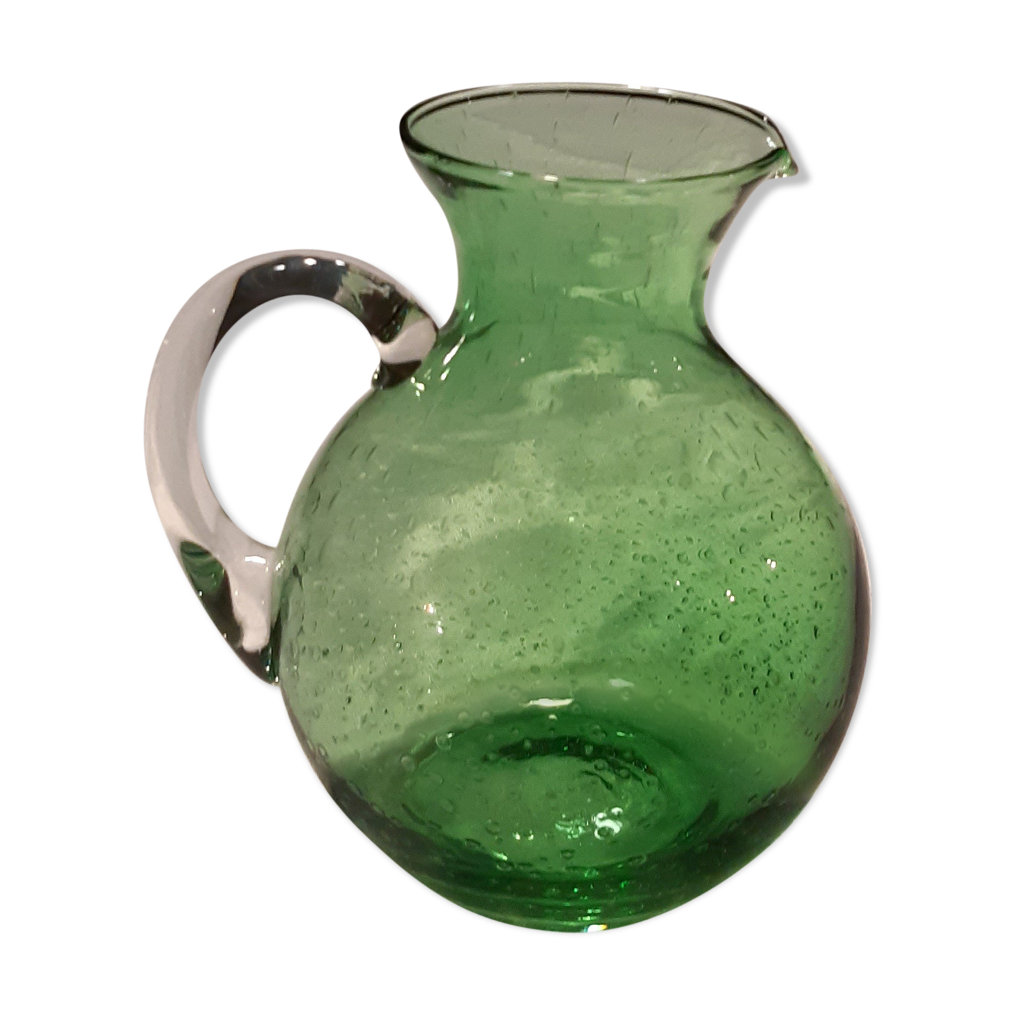 Carafe blown glass bubbled
